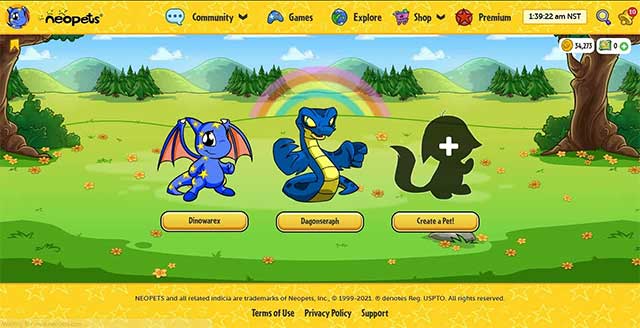 Game cho phép bạn tạo ra những thú cưng ảo sống trong thế giới Neopia
