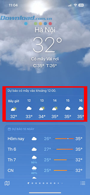 cach xem du bao thoi tiet tren iPhone 2*429105