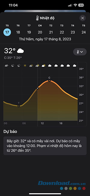 cach xem du bao thoi tiet tren iPhone 3*429103