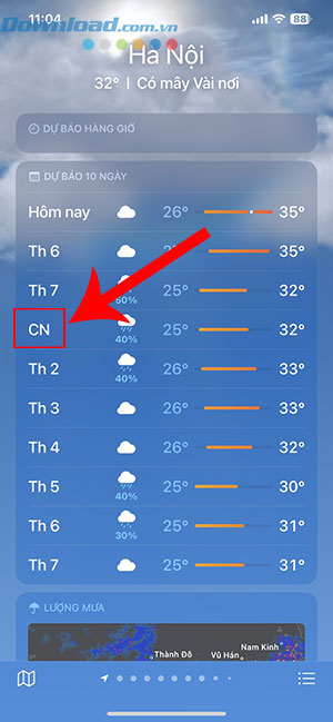 cach xem du bao thoi tiet tren iPhone 8*429115
