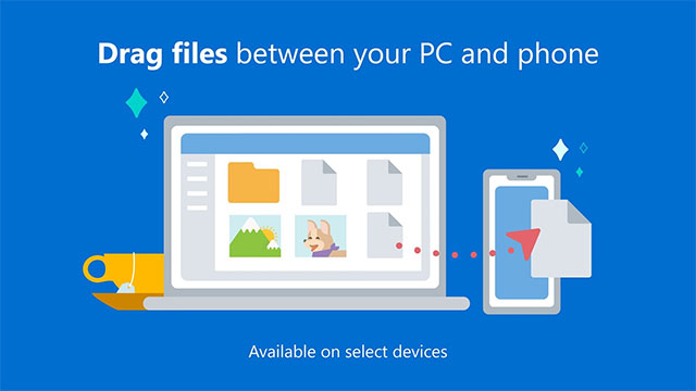 Phone Link Free app hỗ trợ thao tác kéo thả để chia sẻ file nhanh