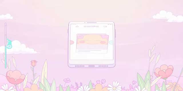 Một chiếc điện thoại lơ lửng trên những bông hoa