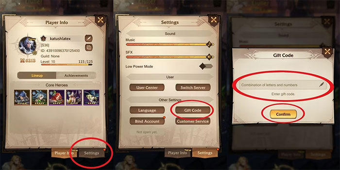 Hướng dẫn nhập code game Omniheroes