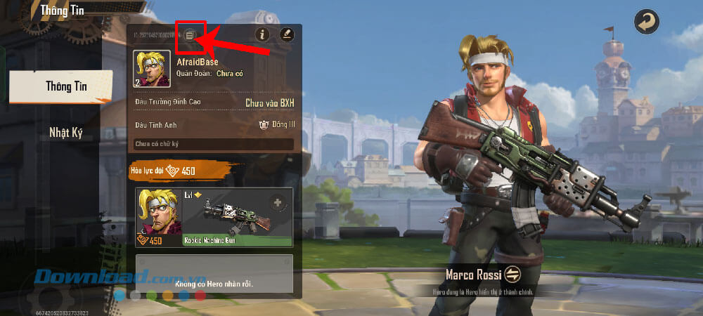 Chạm vào biểu tượng Copy