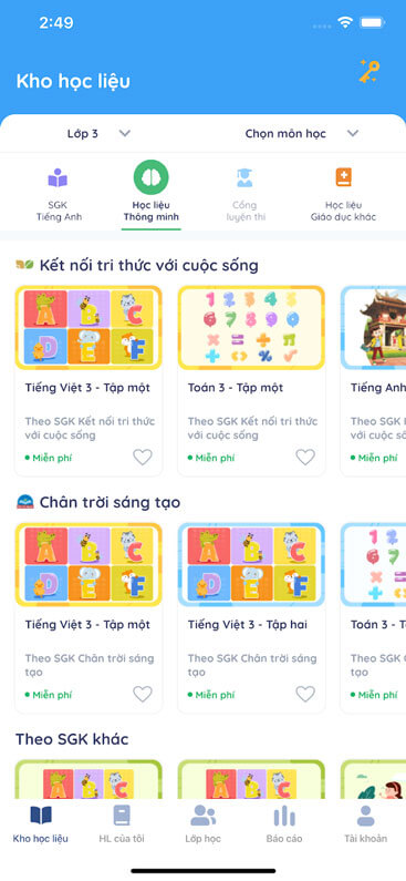 Kho học liệu đa dạng