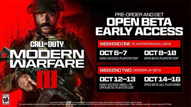 Bản Open Beta của Call of Duty: Modern Warfare 3 sẽ có sẵn trên tất cả các nền tảng