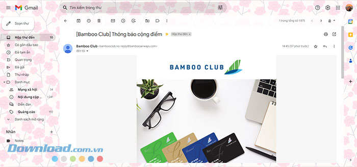 Hội viên Bamboo Club sẽ nhận được thông báo tích điểm bổ sung thành công thông qua email hoặc số điện thoại