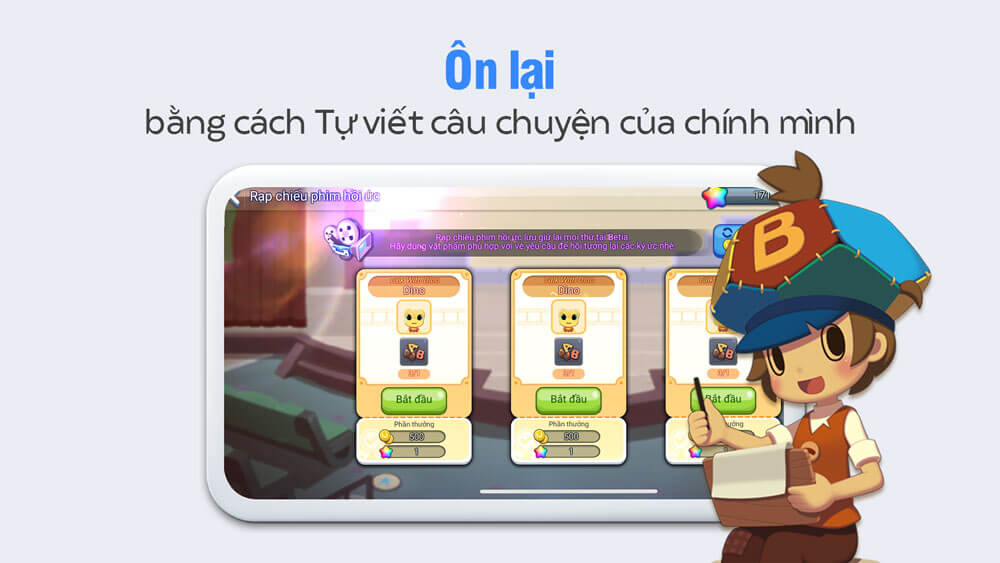 Ôn lại kiến thức bằng cách tự viết , sáng tạo câu chuyện 
