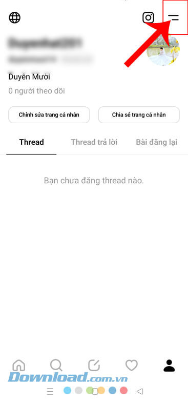 Chạm vào biểu tượng dấu gạch ngang