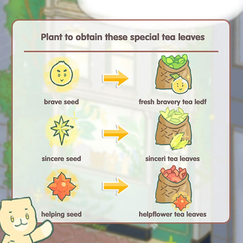 Một số lá trà đặc biệt trong trò chơi