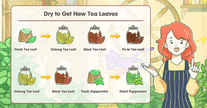 Sấy khô để thu thập một số loại lá trà đặc biệt trong Little Corner Tea House