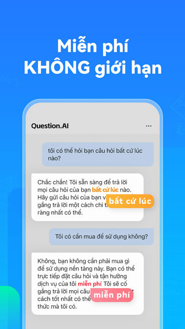 Sử dụng miễn phí không giới hạn