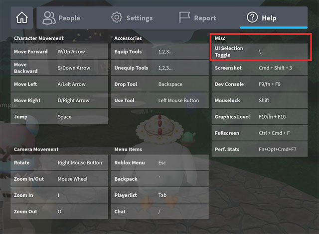 Cách tắt tùy chọn điều hướng giao diện - UI Navigation trên ROBLOX