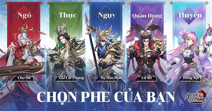 Chọn phe phái của mình và bắt đầu hành trình thống trị thiên hạ trong Huyễn Tướng 3Q