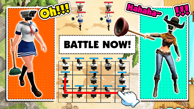 Tham gia cuộc chiến với các nữ quái vật đầu TV trong game TV Woman: Toilet Camera Game