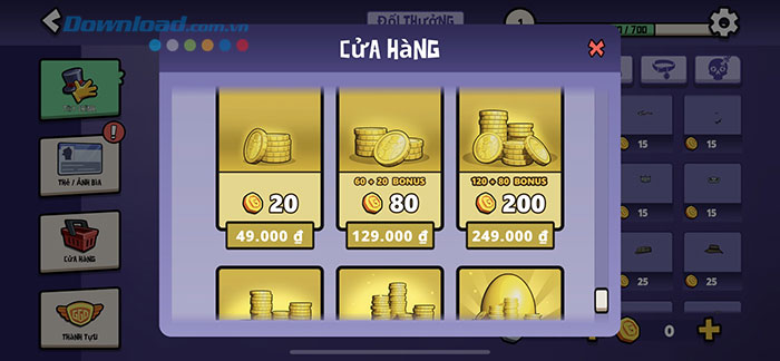 Mua đồng xu vàng trong cửa hàng của Goose Goose Duck