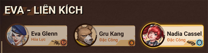 Đội hình Eva Liên Kích