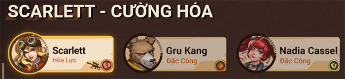 Đội hình Scarlett Cường Hóa
