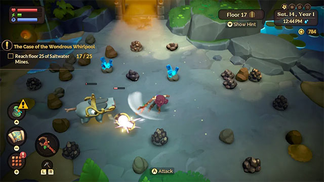 Mỗi hầm ngục chỉ chứa 1 số loại quặng và đá quý nhất định