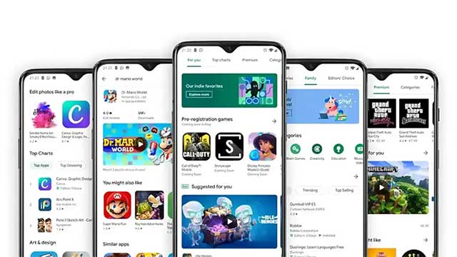 Giao diện của Google Play Store thường xuyên được cập nhật và cải tiến