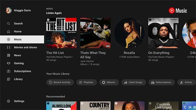YouTube for Android TV cho bạn xem video YouTube trên màn hình smart TV