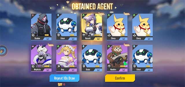 Game có ba loại triệu hồi khác nhau mà bạn có thể chọn