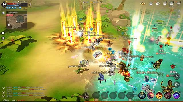 Yếu tố MMORPG và PVP được thể hiện sâu sắc hơn bằng hiệu ứng chiến đấu sôi động