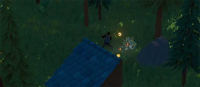 Khi làm việc, hãy lưu ý đến hai thanh năng lượng bên dưới Hotbar