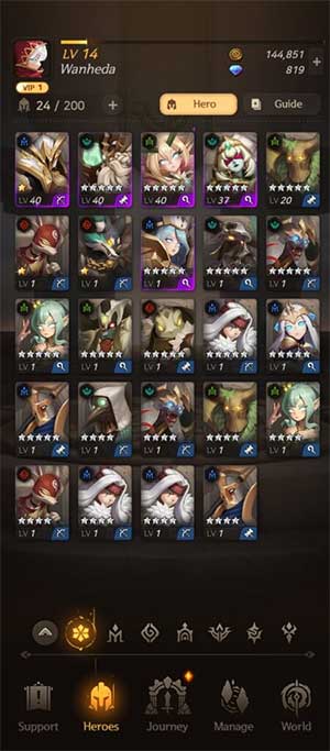 Đọc hướng dẫn về các anh hùng