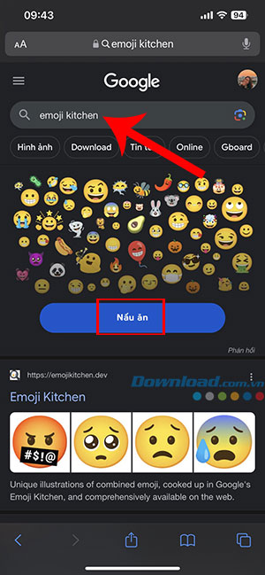 tu tao bieu tuong cam xuc voi emoji kitchen google 4*433962
