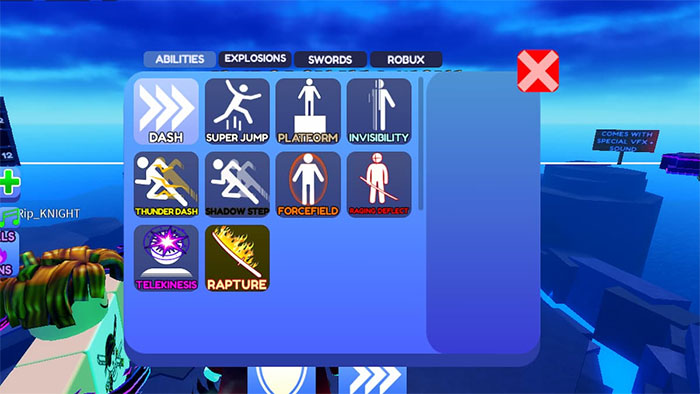 Những khả năng hiện có trong Blade Ball