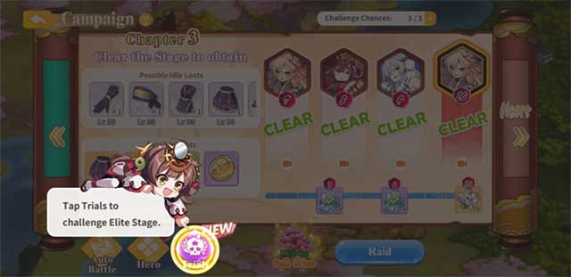 Sau khi hoàn thành chương 3, bạn sẽ mở khóa các Trial và Elite Stage