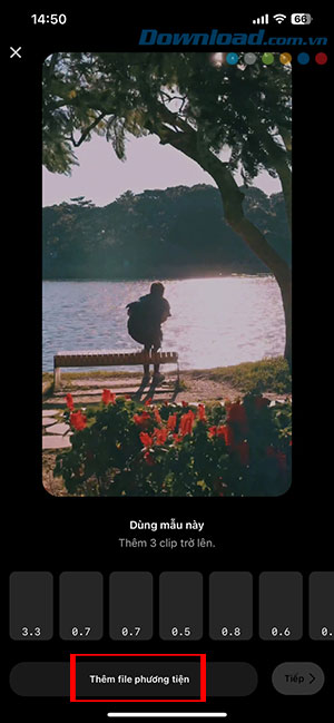 cach dung template co san Instagram Reel 5*435020