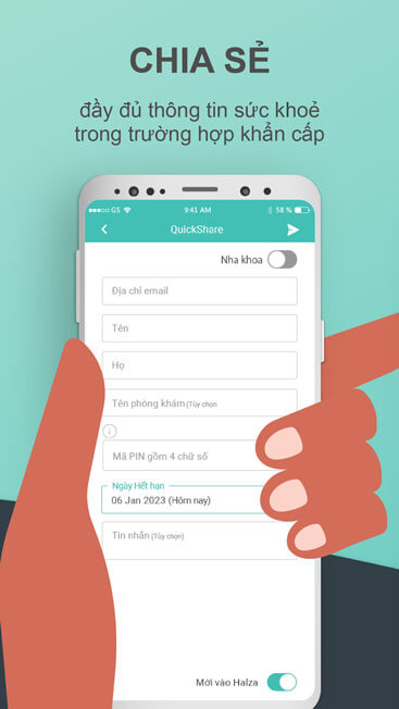 Chia sẻ thông tin sức khỏe