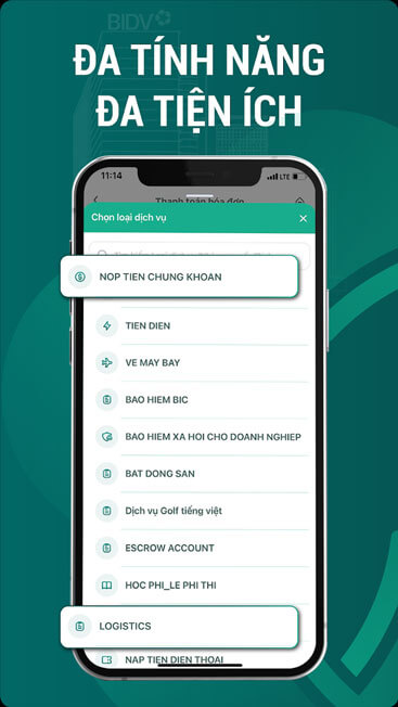 Nhiều tính năng tiện ích