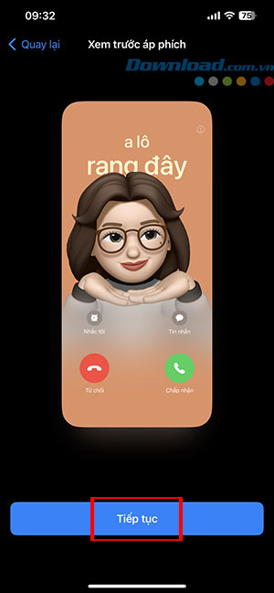 tao ap phich lien he contact poster iOS 17 13*435179