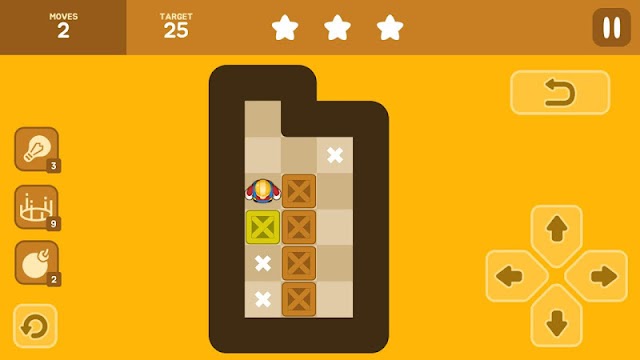 Đồ họa trong Push Maze Puzzle đơn giản nhưng được cách điệu