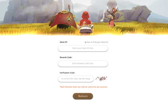 Truy cập web đổi quà chính thức của SOULS để nhập mã và nhận thưởng