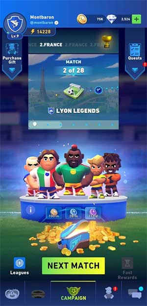 Tham gia các trận đấu nhanh chóng