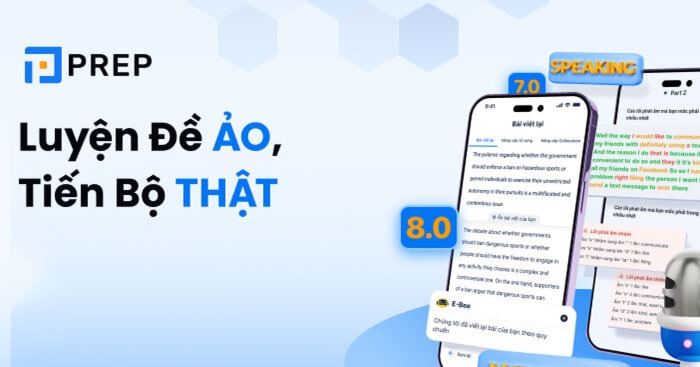 Prep * Ứng dụng học tập Tiếng Anh trực tuyến