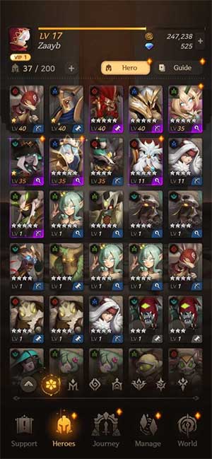 Hiện tại, game có 60 Anh hùng