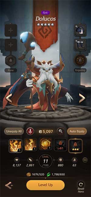 Mỗi nhân vật có 5 kỹ năng đặc biệt