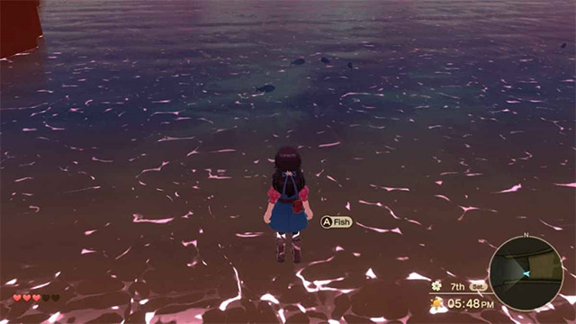 Đi đến bờ biển, hồ nước... để câu cá trong Harvest Moon: The Wind of Anthos