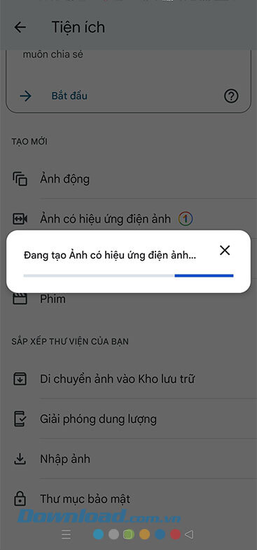 Đợi ảnh được ghép hiệu ứng 3D