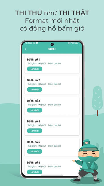 Đề thi thử như thi thật