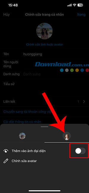thiet lap avatar lat Instagram 3*437157