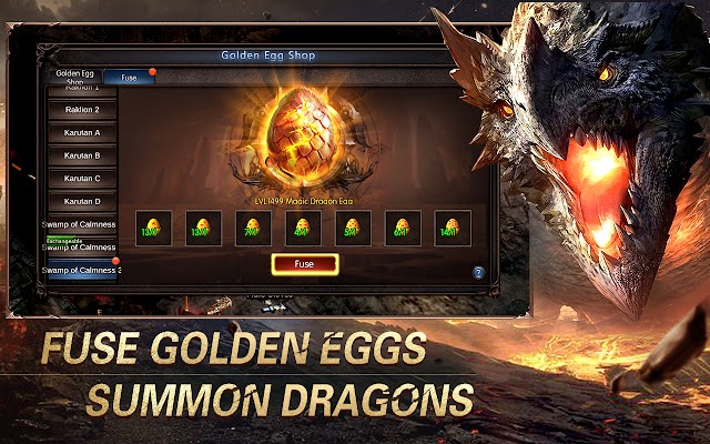 Truy tìm trứng vàng, triệu hồi rồng trong game MU: Dragon Havoc