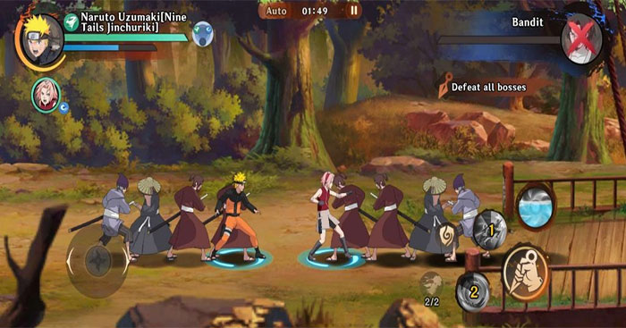 Người chơi Naruto: Battle of Shadows sẽ được chiến đấu cùng Naruto, Sasuke, Sakura hay Kakashi...
