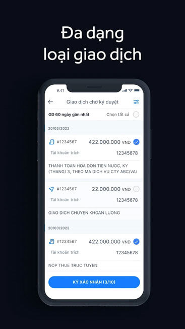 Đa dạng loại giao dịch 