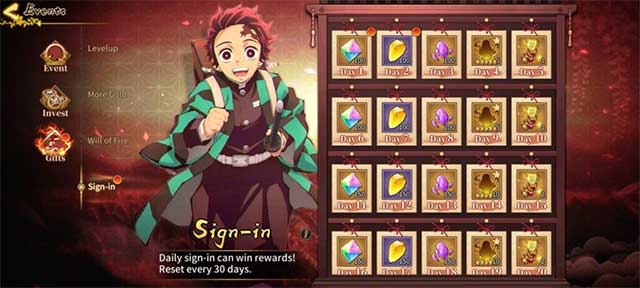 Phần thưởng đăng nhập hàng ngày